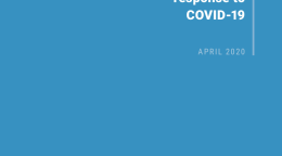 Cover shows the title "A UN framework for the immediate socio-economic response to COVID-19" against a solid blue background with the UN emblem on the lower left side.