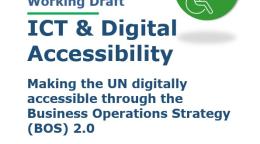 The image shows the title of the Practice Note, an icon of a person with a disability working in a computer that is accessible, the UNSDG, and UNDIS logo.