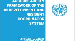 A light blue and white cover with the United Nations Logo on the right side. 