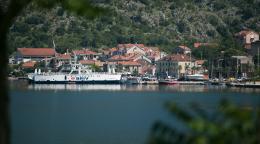 An image of a harbor with boats, buildings, and trees in the background.