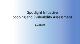 A blue-white graded background with the United Nations logo on one side and the title of the report in black letters in the center