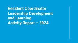 Cover of the Resident Coordinator Leadership Development and Learning Portfolio Activity Report 2024