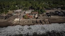 Vista del pueblo pesquero de Honduras