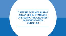 Portada del documento con un fondo en dos tonos de azul, y el título en inglés dentro de un círculo blanco.