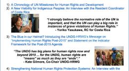 Portada de un boletín de noticias con una imagen de cabecera y tres imágenes que acompañan distintos extractos noticiosos.