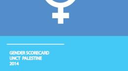 Portada del documento con un fondo en dos tonos de azul y el símbolo de igualdad de género en blanco.