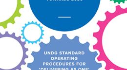 Portada del documento con ilustraciones de coloridas piezas de engranaje.