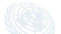 Portada del documento con fondo blanco y el logo de la ONU translúcido.