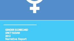 Portada del documento con un fondo en dos tonos de azul y el símbolo de igualdad de género en blanco.