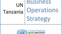 Portada del documento con fondo blanco y el logo de la ONU en Tanzania.