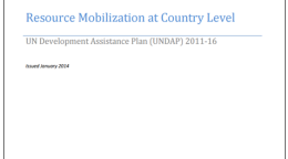 Portada del documento con fondo blanco y el logo de la ONU en Tanzania.