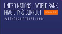 Portada del documento en azul oscuro, con una ola de colores que cubre la esquina superior derecha.