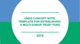 Portada del documento con un fondo azul y verde, y el título en inglés dentro de un círculo blanco.