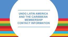 Portada del documento con un fondo azul y un bloque de tiras con los colores de los ODS, con el título del documento dentro de un círculo blanco.