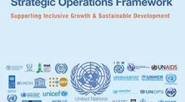 Portada del documento en fondo azul claro, con todos los logos de las entidades de la ONU que operan en Zimbabwe para el periodo de 2016-2020.