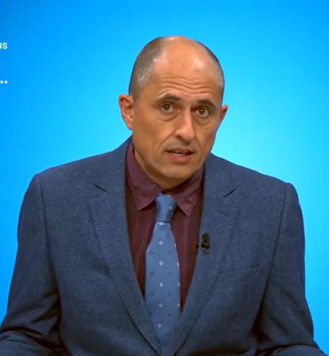 Screenshot from video message shows Resident Coordinator, Jose Barahona