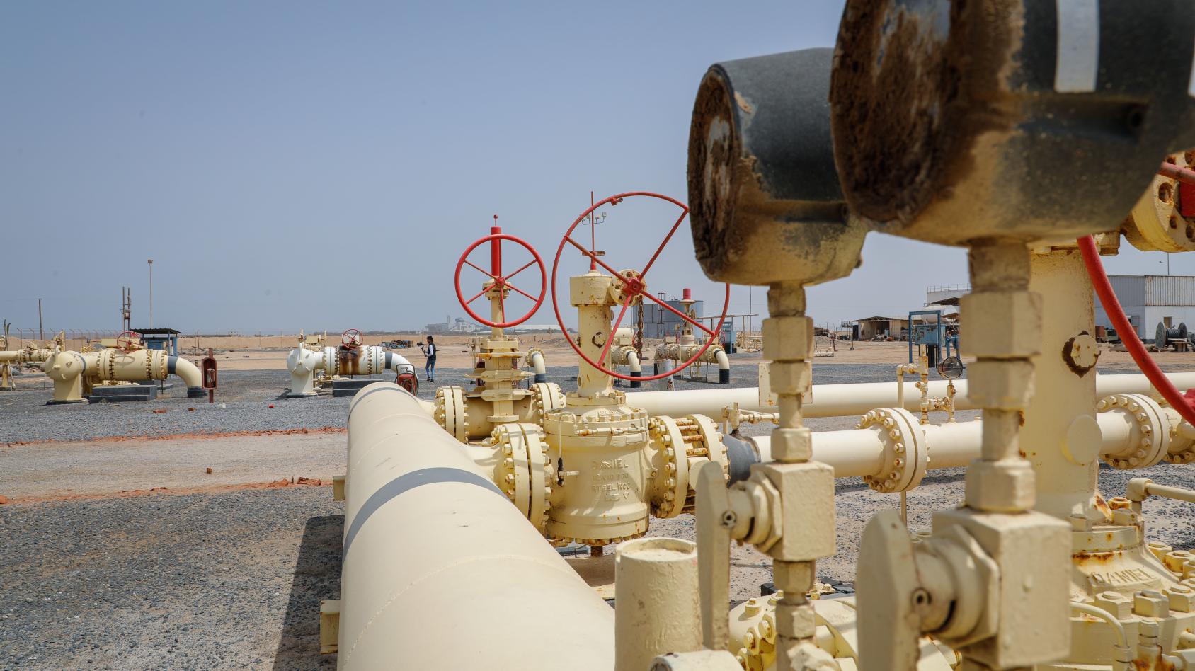 خطوط أنابيب ناقلة صافر بمنطقة رأس عيسى في محافظة الحديدة، 2022.