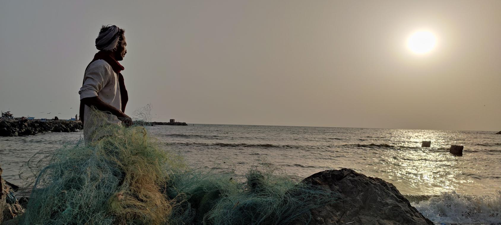 نجيب سالم، صياد أسماك من محافظة الحديدة، 2022.