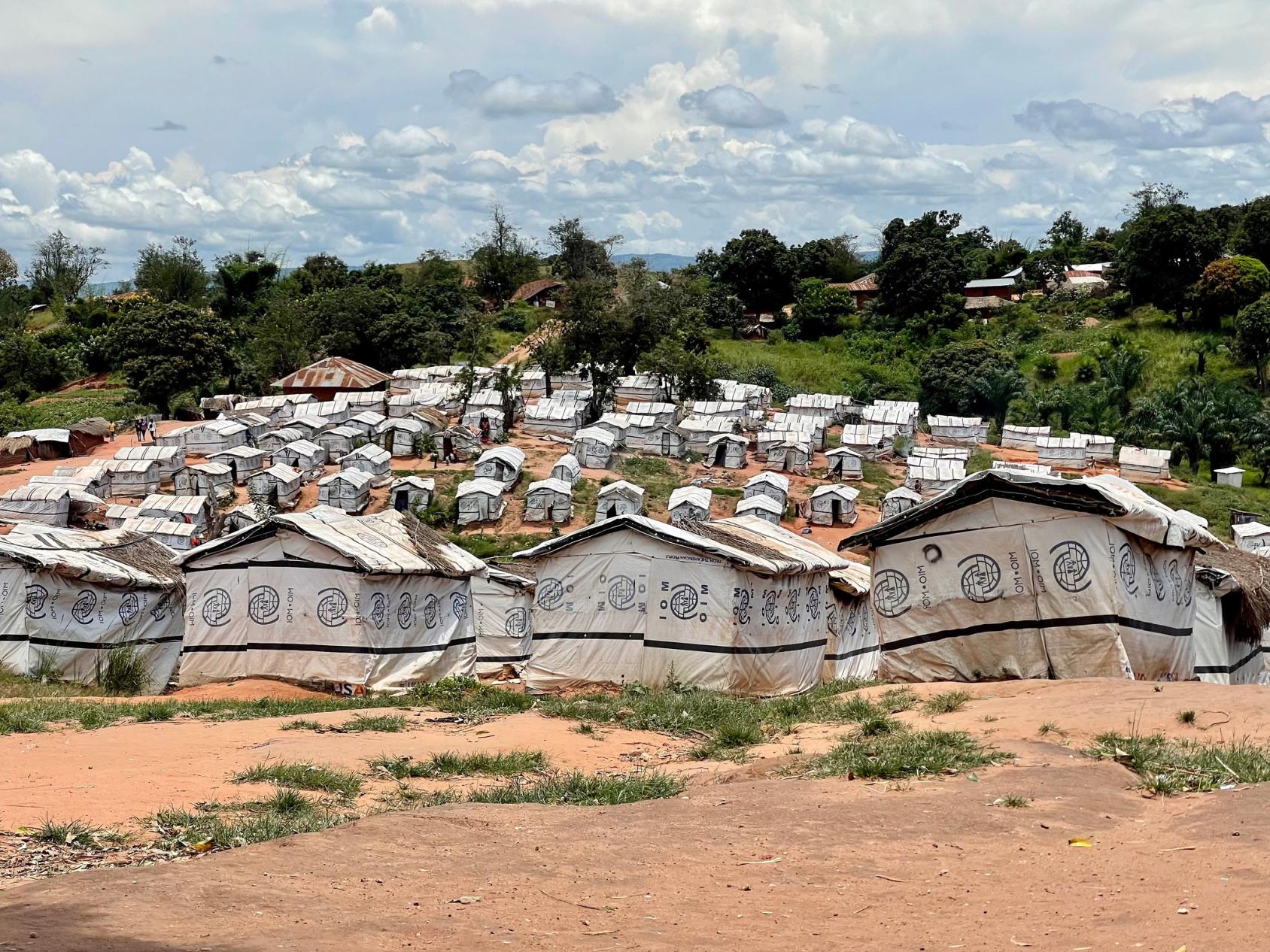 صورة لموقع كالونجا للمشردين داخليًا في جمهورية الكونغو الديمقراطية