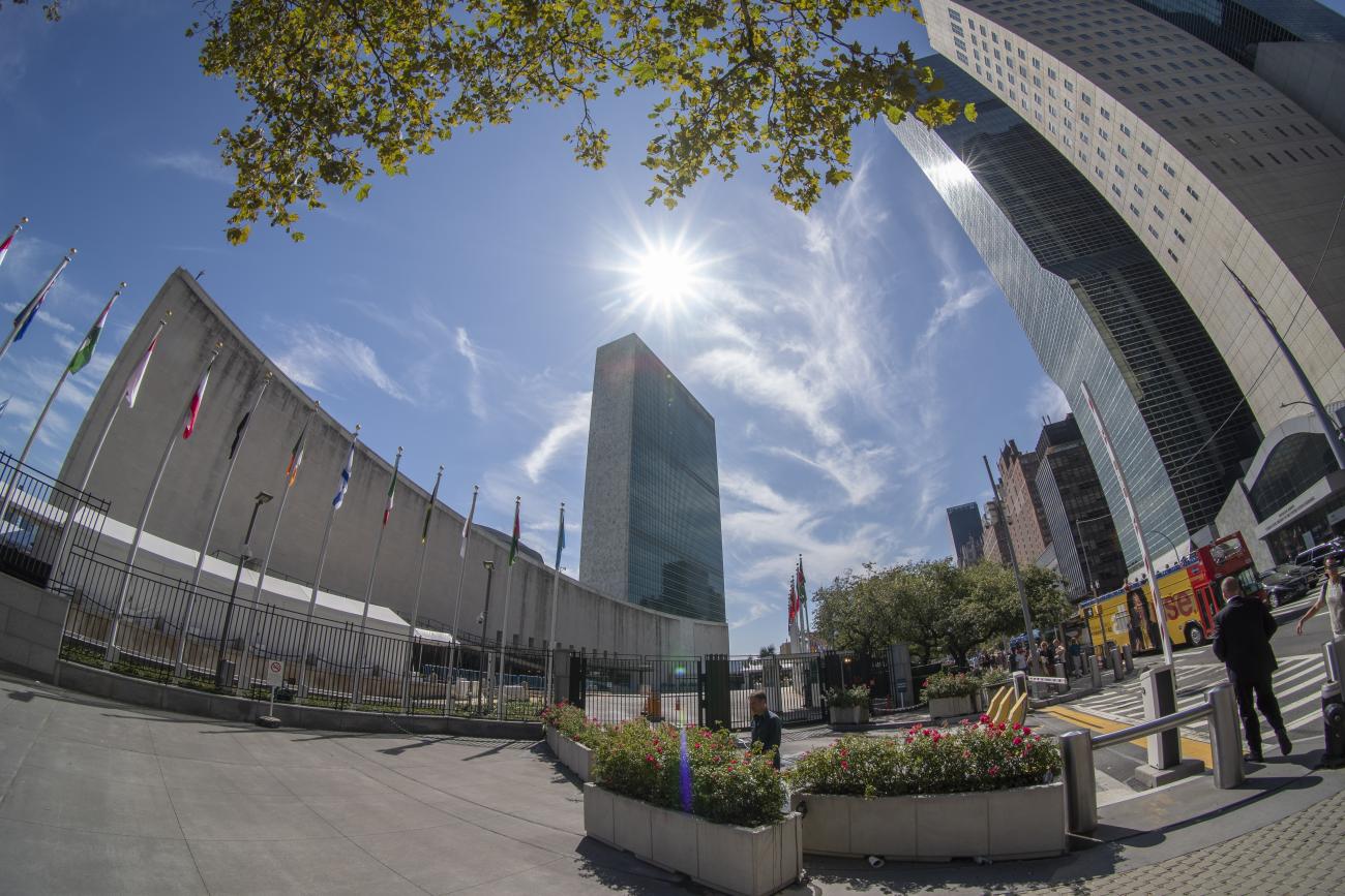 Scene at UN Headquarters during the UN Youth Climate Summit.