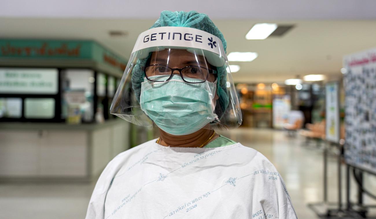 Scenes of healthcare workers at Thailand Bamrasnaradura Infectious Disease Institute, Ministry of Public Health.