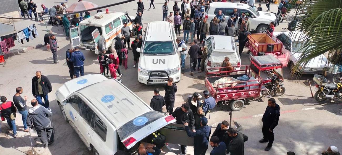  © UNICEF/Sonia Silva| بعثة أممية تصل إلى مستشفى الشفاء، شمال غزة، بإمدادات منقذة للحياة