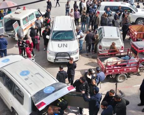  © UNICEF/Sonia Silva| بعثة أممية تصل إلى مستشفى الشفاء، شمال غزة، بإمدادات منقذة للحياة