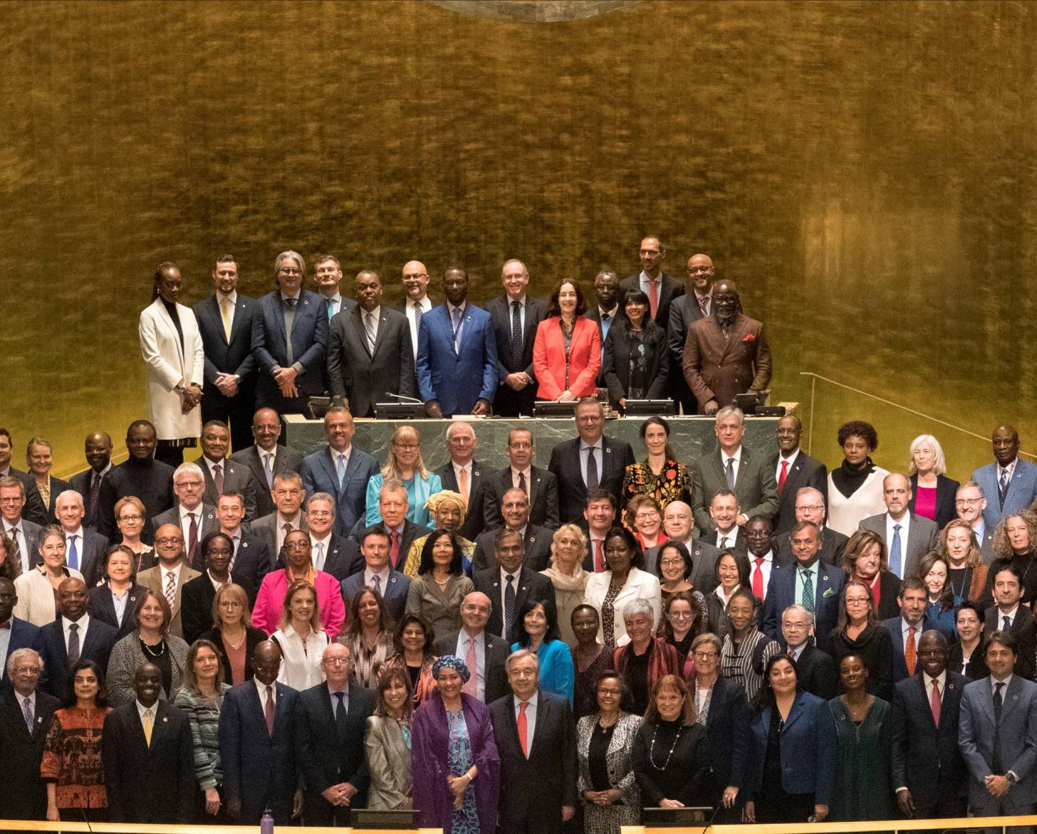 Photo shows Resident Coordinators standing together with the SG and DSG.