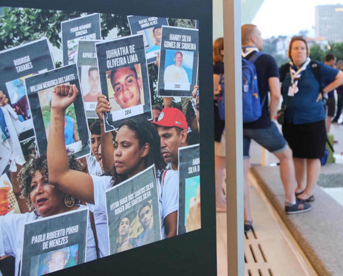 The exhbit "If the Streets Were Ours, Our voice, our rights our future" at the Museum of Tomorrow in Rio de Janeiro.