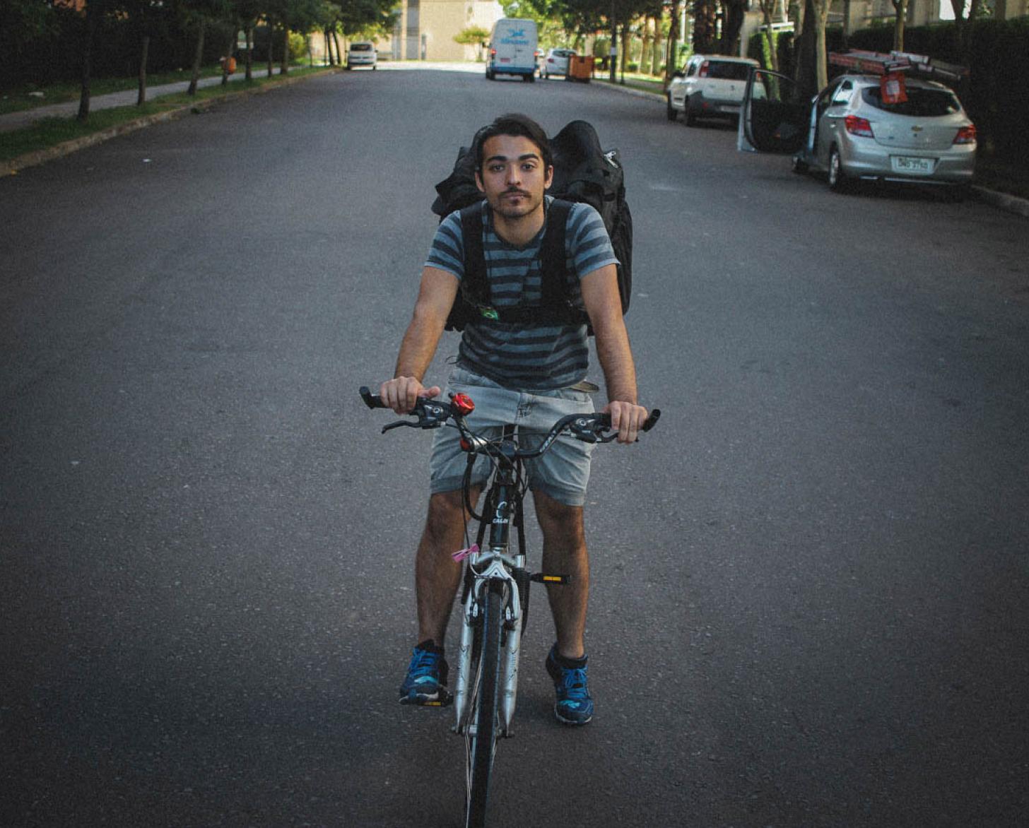 Matheus Martinez, 27, is unable to work from home during the coronavirus outbreak. 