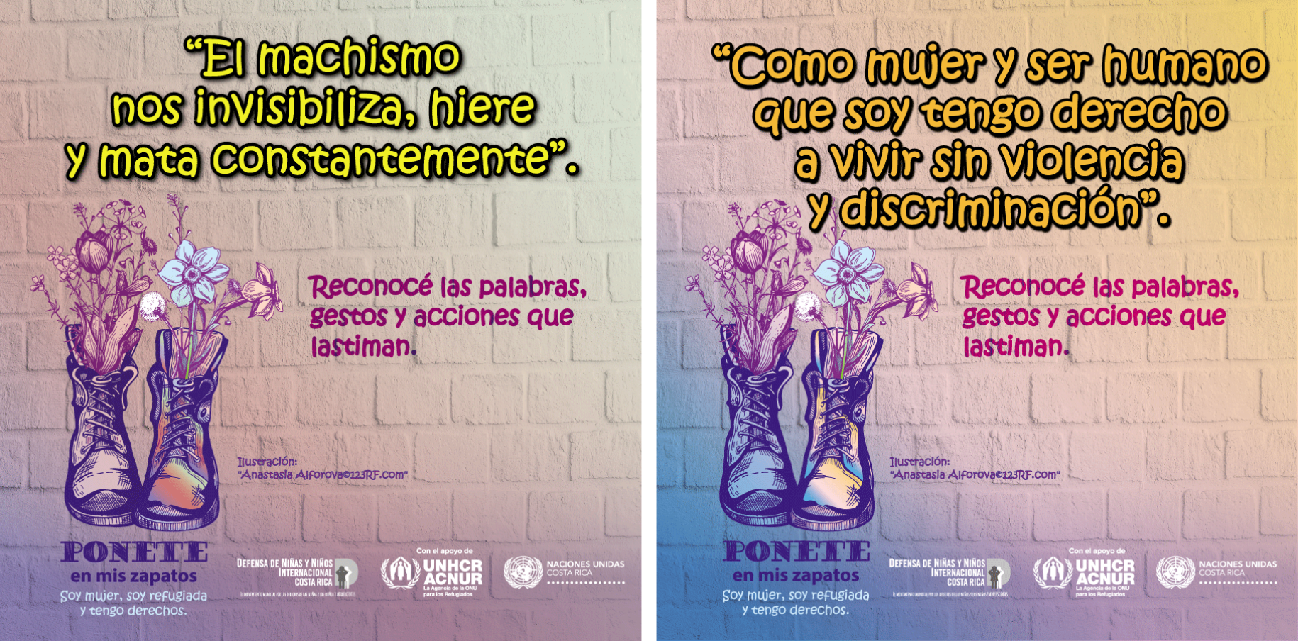 Mensajes que la campaña PONETE EN MIS ZAPATOS