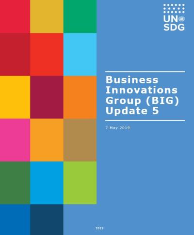  Cover shows BIG Update 5 title against a solid background by a grid of colourful rectangle grid