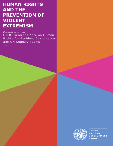 Cover of publication shows colourful diagonal shapes with the title on the top left.