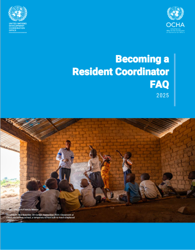 A cover of a document with the UNSDG and the OCHA logos