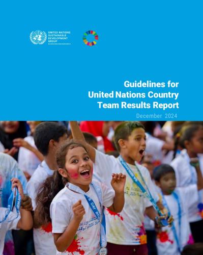 A cover of a UN document on guidelines for UN country team results reporting