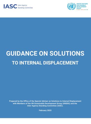 Cover of a publication on solutions to internal displacement