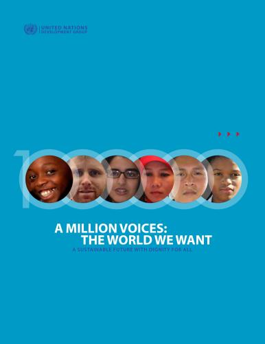 Portada del documento con fondo azul y el número un millón con imágenes de rostros de personas dentro de los ceros.