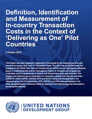 Portada del documento con fondo azul y el logo de la ONU en transparencia, y el logo del GNUD.