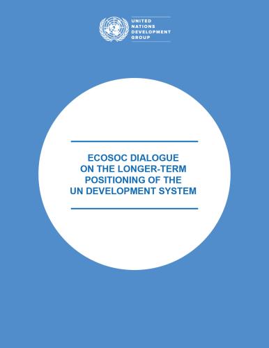 Portada del documento con un fondo azul y el título en inglés dentro de un círculo blanco.