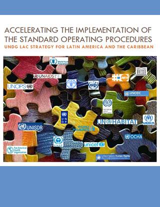 Portada del documento con un fondo azul y una imagen de gran tamaño de piezas de rompecabezas, con logos superpuestos de las entidades participantes.