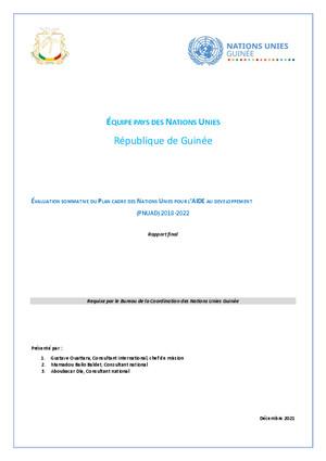 联发援框架/合作框架评估报告